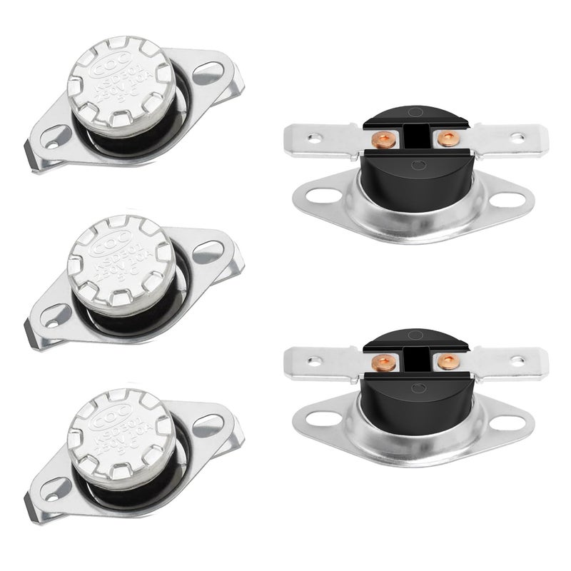 Aopin Thermal Control Switch KSD301 Normally Open 5 Degree 250V 10A Thermostat Temperature Dwitch 5 PCS - Image 1